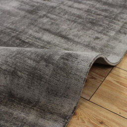 Grey Handmade , Luxurious , Modern , Plain Easy To Clean Viscose Rug For Living Room, Bedroom - 66 X 240 (Runner) - thumbnail 6