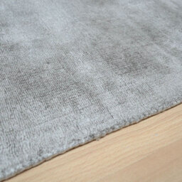 Grey Handmade , Luxurious , Modern , Plain Easy To Clean Viscose Rug For Living Room, Bedroom - 66 X 240 (Runner) - thumbnail 3