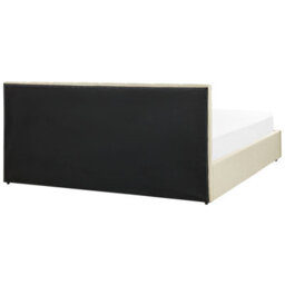 Beliani Ottoman Bed Fabric Dreux 180 X 200 Cm (Eu Super King) Beige - thumbnail 6