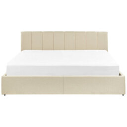 Beliani Ottoman Bed Fabric Dreux 180 X 200 Cm (Eu Super King) Beige - thumbnail 7