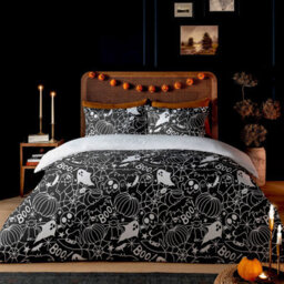 Copenhagen Home Death Doodle Duvet Cover Set Black & White (King) - thumbnail 1
