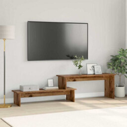 Berkfield Modern Tv Cabinet Old Wood 180 X 30 X 43 Cm Engineered Wood - thumbnail 2