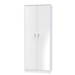 Taunton 2 Door Wardrobe In White (Ready Assembled) - thumbnail 3