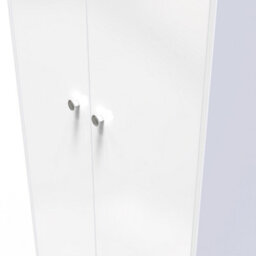 Taunton 2 Door Wardrobe In White (Ready Assembled) - thumbnail 4