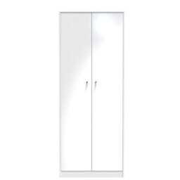 Taunton 2 Door Wardrobe In White (Ready Assembled) - thumbnail 1