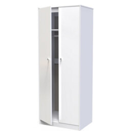 Taunton 2 Door Wardrobe In White (Ready Assembled) - thumbnail 5