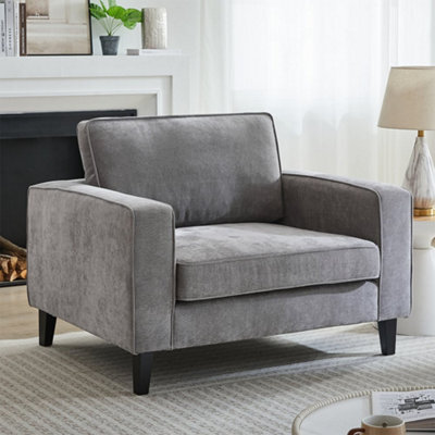 Furniture in Fashion Soho Fabric 1 Seater Sofa In Grey - image 1