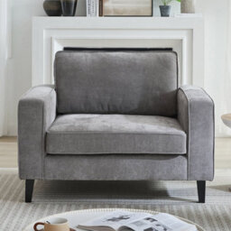 Furniture in Fashion Soho Fabric 1 Seater Sofa In Grey - thumbnail 2