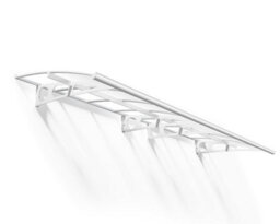 Canopia By Palram Bordeaux 4460 White Door Canopy, (H)33Cm (W)447Cm (D)13.9Cm - thumbnail 1