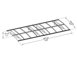 Canopia By Palram Bordeaux 4460 White Door Canopy, (H)33Cm (W)447Cm (D)13.9Cm - thumbnail 4