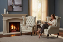 Chesterfield 2 X Chairs Ivory Leather Chairs Offer In Queen Anne Style - thumbnail 4