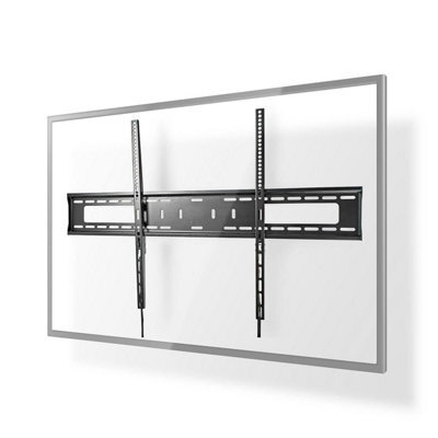 "Nedis Fixed Tv Lcd Wall Mount Bracket 60 - 100"", Maximum Weight 75Kg, Slim Profile - Black" - image 1