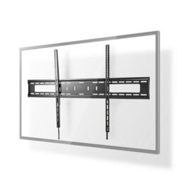 "Nedis Fixed Tv Lcd Wall Mount Bracket 60 - 100"", Maximum Weight 75Kg, Slim Profile - Black" - thumbnail 1