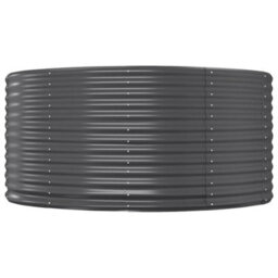 Berkfield Durable Garden Planter Anthracite 140X140X68 Cm Powder-Coated Steel - thumbnail 3