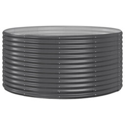 Berkfield Durable Garden Planter Anthracite 140X140X68 Cm Powder-Coated Steel - thumbnail 1
