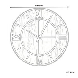 Beliani Wall Clock Saulges 60 Cm Brown - thumbnail 3
