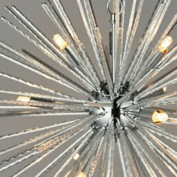 Multi Light Ceiling Pendant 9 Bulb Chrome Feature Chandelier Vintage Metal Lamp - thumbnail 4