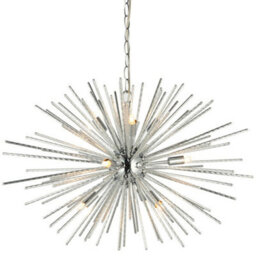 Multi Light Ceiling Pendant 9 Bulb Chrome Feature Chandelier Vintage Metal Lamp - thumbnail 1