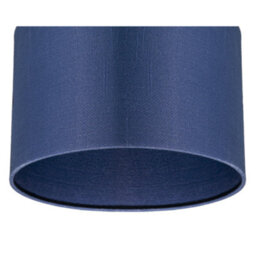 Happy Homewares Designer Navy Peony Blue Textured Linen Fabric Circular Lamp Shade - thumbnail 5
