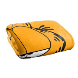 Garfield Silky Big Head Supersoft Blanket Yellow/black (One Size) - thumbnail 2