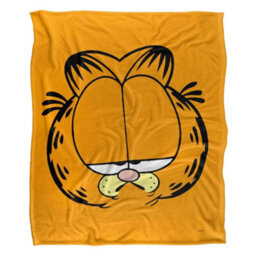 Garfield Silky Big Head Supersoft Blanket Yellow/black (One Size)