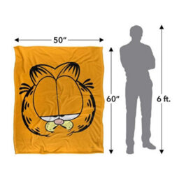 Garfield Silky Big Head Supersoft Blanket Yellow/black (One Size) - thumbnail 4