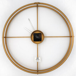 Walplus 50Cm X 50Cm Gold Iron Larry's Minimalist Clock - Gold Wall Clock, Living Room Wall Clock, Non-Ticking Wall Clock - thumbnail 7
