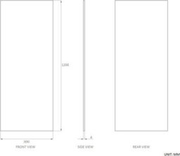 120 X 30Cm Rectangle Frameless Bathroom Mirror Wall Hanging Fittings Not Included - thumbnail 2