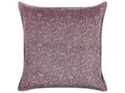 Beliani Throw Cushion Kalmia Velvet 45 X 45 Cm Pink Floral Pattern