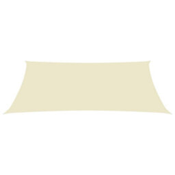 Berkfield Sunshade Sail Oxford Fabric Rectangular 3.5X5 M Cream - thumbnail 2