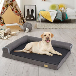 Bingopaw Xl 120Cm Dog Bed Sofa Pet Head Neck Raised High Bolster Pillow Washable Cover - thumbnail 6
