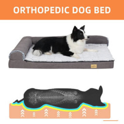 Bingopaw Xl 120Cm Dog Bed Sofa Pet Head Neck Raised High Bolster Pillow Washable Cover - thumbnail 3