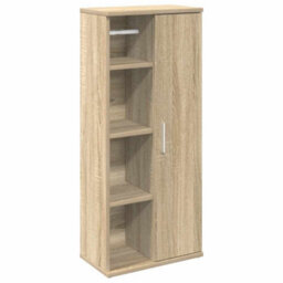 Berkfield Bathroom Cabinet With Roll Holder Sonoma Oak 39X22X90 Cm - thumbnail 2
