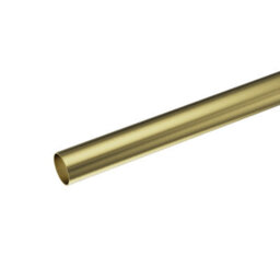 GoodHome Elasa Satin Brass Effect Curtain Pole, (L)2.5M (Dia)19mm - thumbnail 1