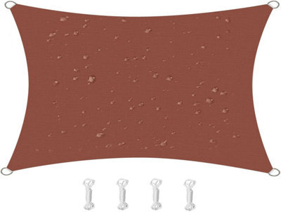 Red 2X4M Rectangular Shade Sail Waterproof Uv Resistant - image 1