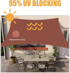 Red 2X4M Rectangular Shade Sail Waterproof Uv Resistant - thumbnail 3
