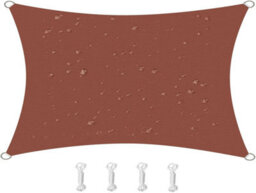 Red 2X4M Rectangular Shade Sail Waterproof Uv Resistant - thumbnail 1