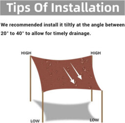 Red 2X4M Rectangular Shade Sail Waterproof Uv Resistant - thumbnail 4