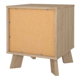 Wyld Haus Hobro 1-Drawer Nightstand, White And Natural Oak (400X474X398 mm) - thumbnail 6