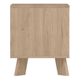 Wyld Haus Hobro 1-Drawer Nightstand, White And Natural Oak (400X474X398 mm) - thumbnail 5