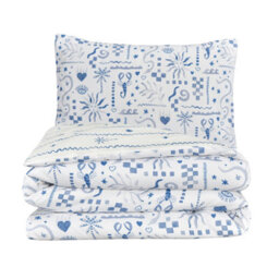 Smart Living Luxury Soft Reversible Holiday Postcard Duvet Cover & Pillowcases - thumbnail 7