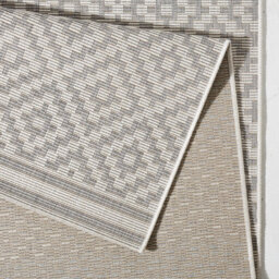 The Rugs Raute Diamond Rug Indoor Outdoor Polypropylene Weatherproof Durable In Cream - thumbnail 2
