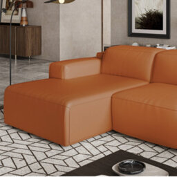 Valencia Valentina Leather Three Seats With Left Chaise Recliner Sofa Cognac Nappa 11000 Leather Kiln Dried Wood - thumbnail 5