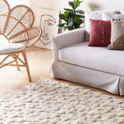Beliani Beige Rug, 160 X 230 Cm, Hand-Tufted Geometric Design - thumbnail 2
