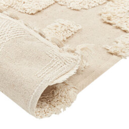 Beliani Beige Rug, 160 X 230 Cm, Hand-Tufted Geometric Design - thumbnail 6