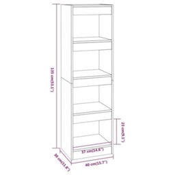 Berkfield Book Cabinet/room Divider Smoked Oak 40X30X135 Cm - thumbnail 7
