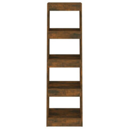 Berkfield Book Cabinet/room Divider Smoked Oak 40X30X135 Cm - thumbnail 3