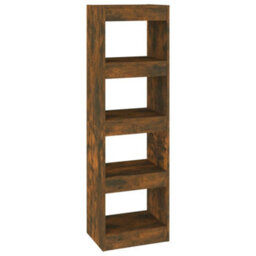 Berkfield Book Cabinet/room Divider Smoked Oak 40X30X135 Cm - thumbnail 2