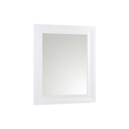 White Curved Rectangular Wall-Mounted Framed Mirror, (H)63Cm (W)53Cm - thumbnail 2