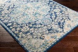 Livabliss Murat-Vintage Blue Yellow Grey Traditional Boho Living Dining Bedroom Rug 160 X 220 Cm Easy Care, Non Shedding - thumbnail 5